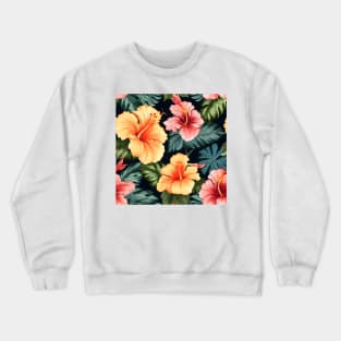 Hibiscus Flowers Pattern 12 Crewneck Sweatshirt